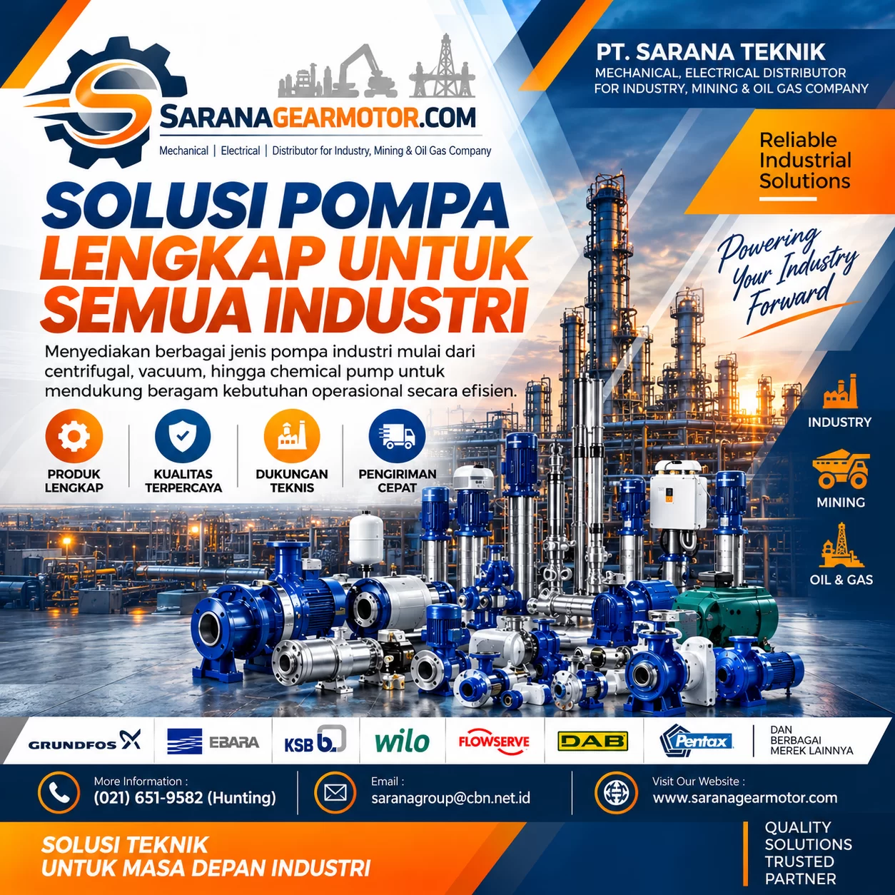 Peralatan Teknik dan Spare Part Industri PT Sarana Teknik